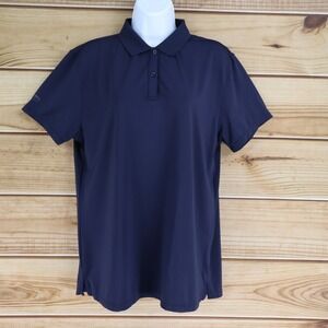 Kartel Elle Polo Shirt Womens Size XXL Dark Blue Polyester Blend Stretch Comfort